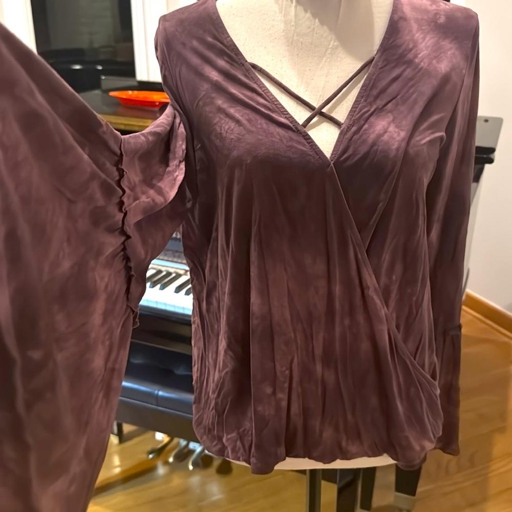 Purple Tie Dye Top L | PURPLE HIPPIE TOP |. Purple festival Top L